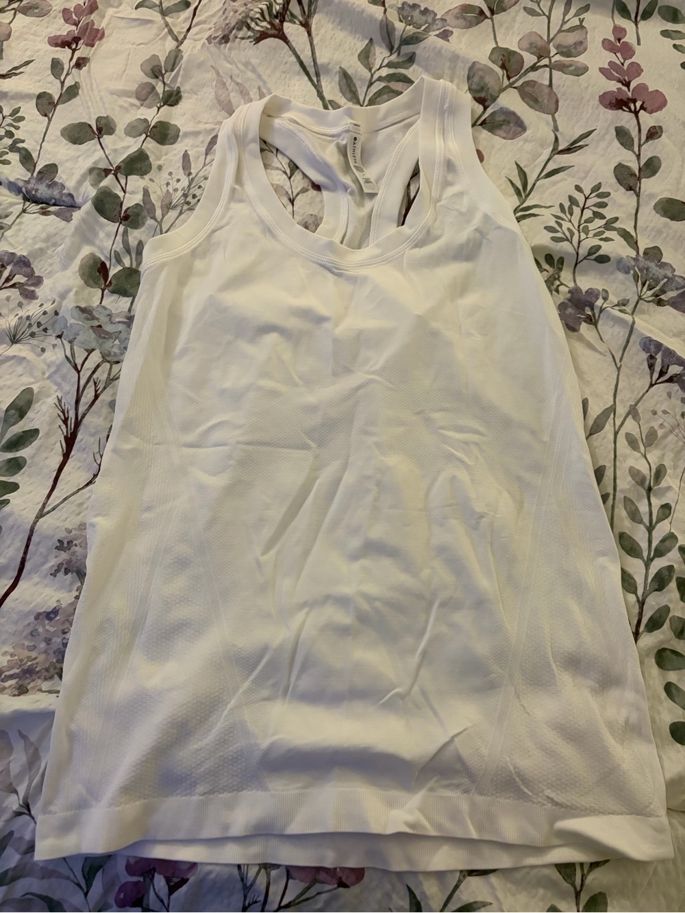 Athleta White Racerback Performance Tank